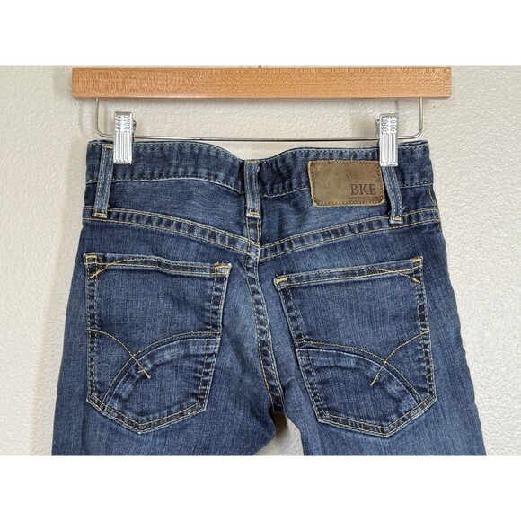 BKE Aaron Men's Jeans Size 26S Teen Boy Dark Wash Denim Buckle Slim Straight EUC - Picture 6 of 12